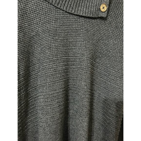 Calvin Klein Gray wide turrtleneck with button detail sweater, Size L - Picture 4 of 8